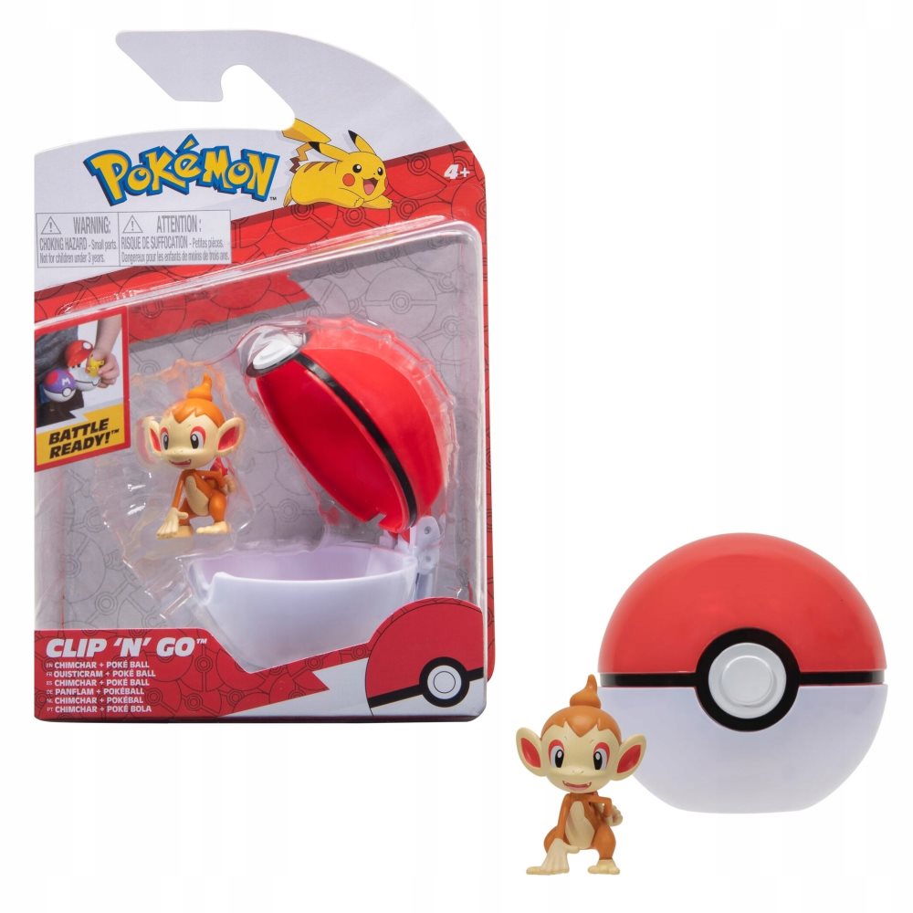 Pokemon Clip n Go Chimchar + Poke Ball
