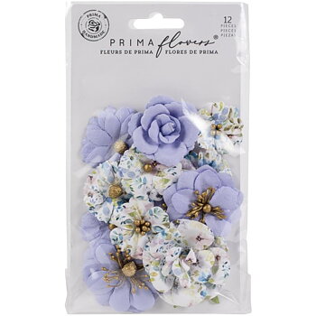  Prima  Mulberry Paper Flowers Watercolor Floral 12  -Blank Canvas