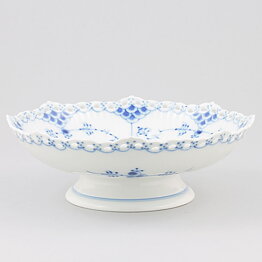 Royal Copenhagen (Blue Fluted 20th Century) Full Lace Bowl 18 cm #1023 [Sample Images]
