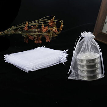 Organza bag 16x11cm,  white