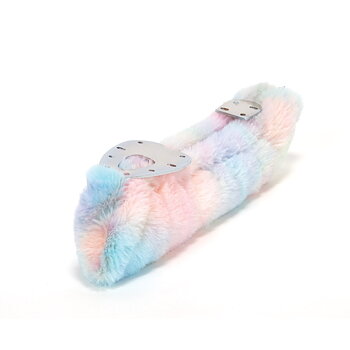 Fluffiga skenskydd i päls