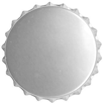 29 mm bottle caps, silver, 100 pcs