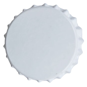 29 mm bottle caps, white, 100 pcs