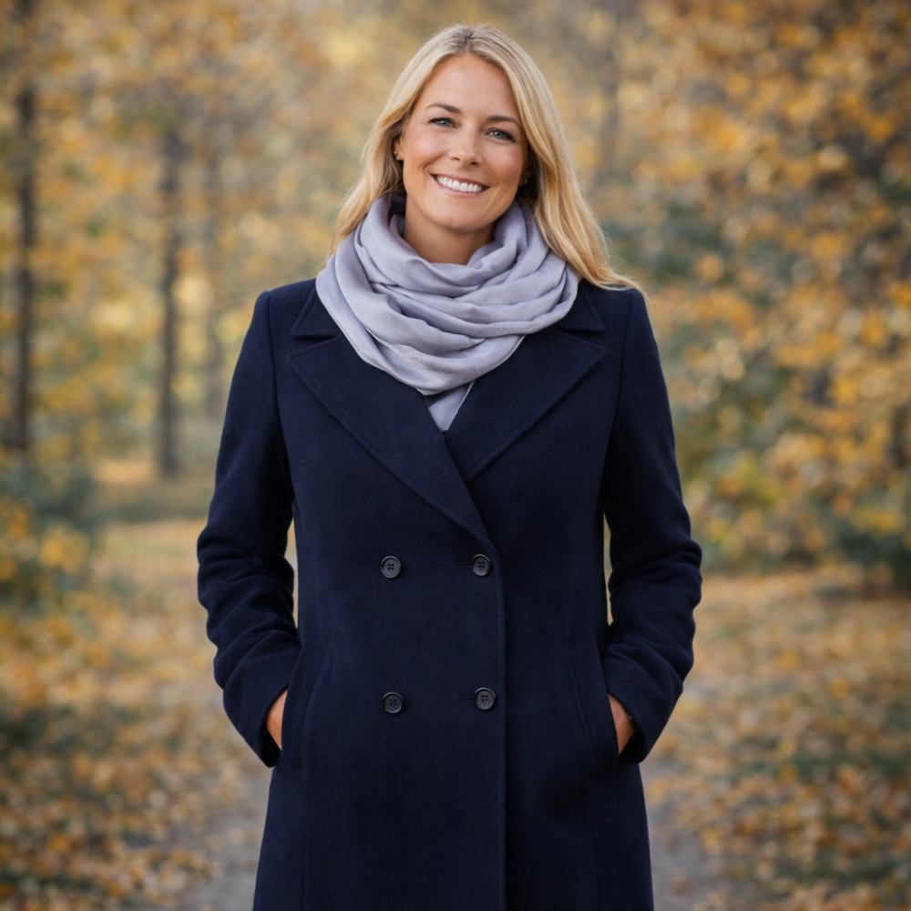 Linblå Sidensjal Ingela - 6