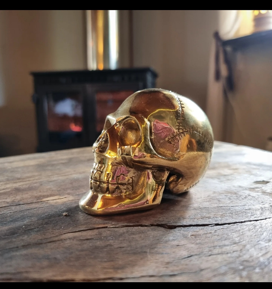 Skull Bronze Gold - 10 cm