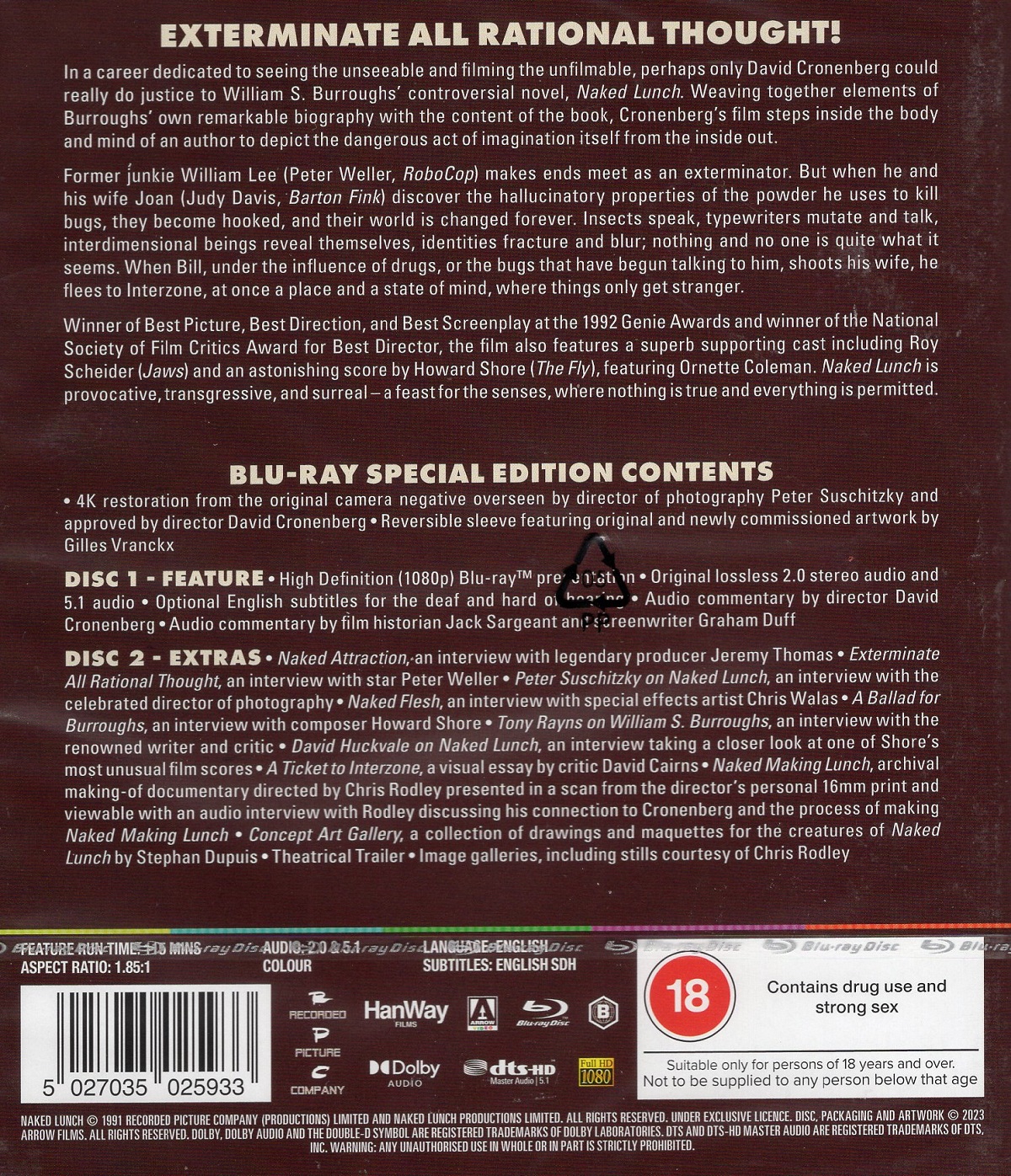 Naked Lunch (ej svensk text) (Blu-ray) - 2