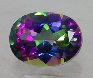 Bonita piedra preciosa de topacio místico natural ovalado de 1,53 ct de 8x6,1 mm