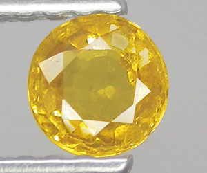 Lyxig 4.2 mm rund naturlig kanarie gul safir ädelsten - 3