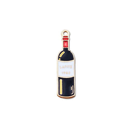 Berlock -  Emaljerad   Vinflaska Lafite