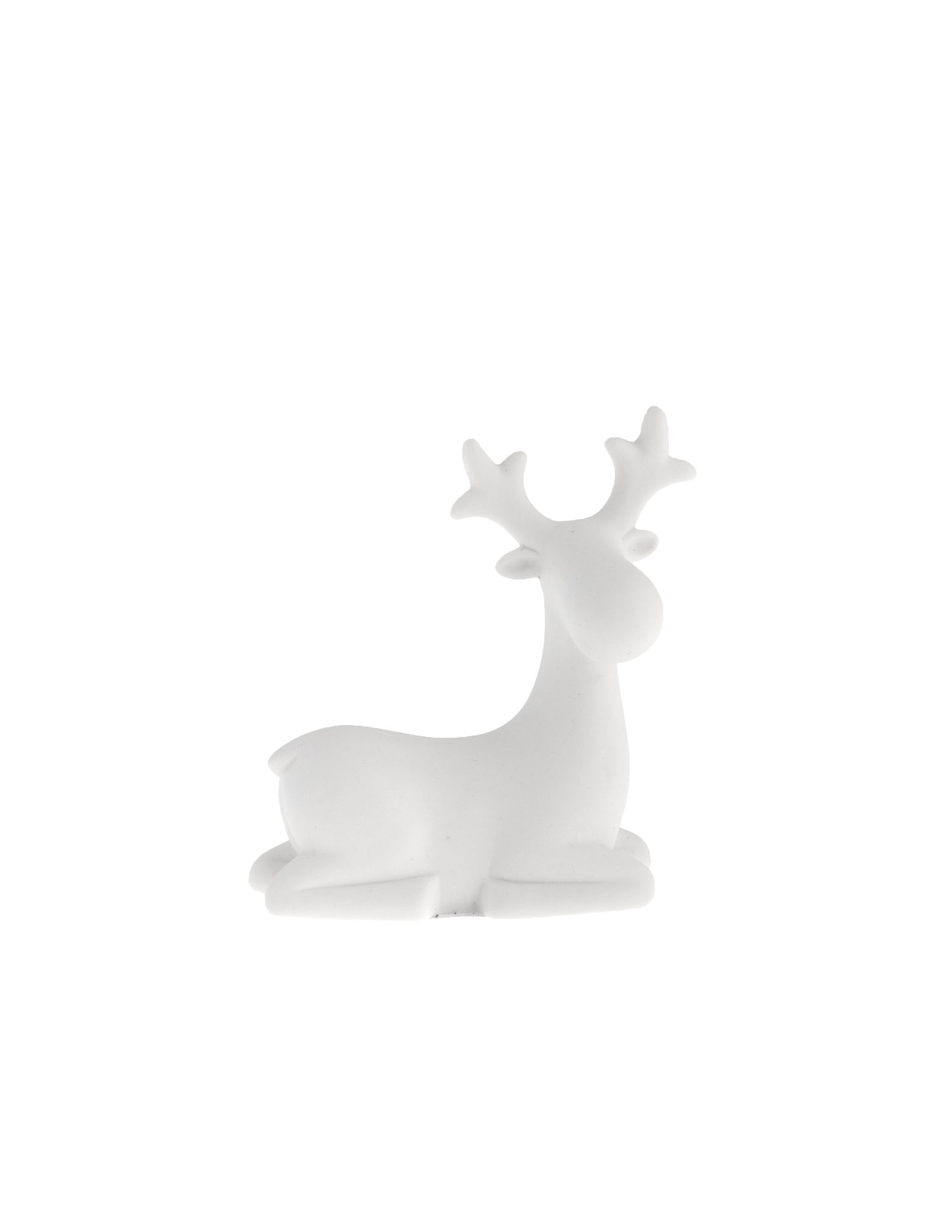 Stone - Reindeer - Large white decoration, lying down - 4