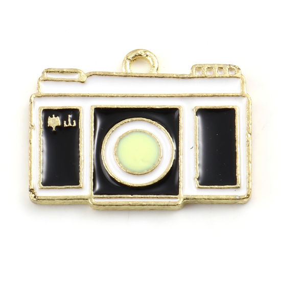 Charm, enameld Camera