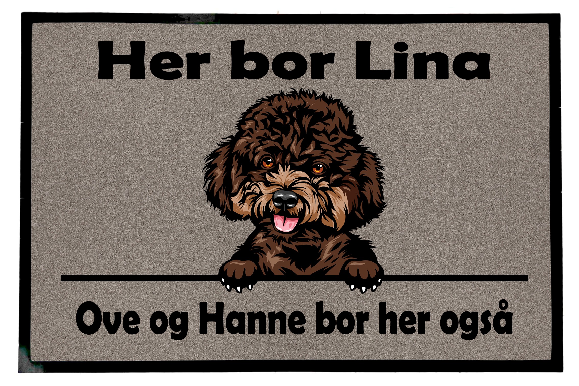 Dørmatte Puddel 2 