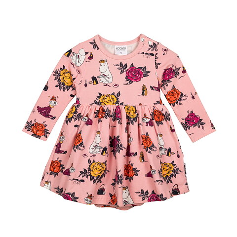 Mumin Body klänning Rosor rosa