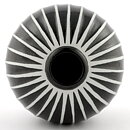 Stig Lindberg (Domino 1954) Black/White Spherical Vase with Linear Decor 9 cm (3)
