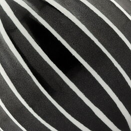 Stig Lindberg (Domino 1954) Black/White Spherical Vase with Linear Decor 9 cm (3)