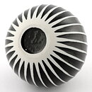 Stig Lindberg (Domino 1954) Black/White Spherical Vase with Linear Decor 9 cm (3)