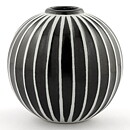 スティグ・リンドベリ　ドミノ(Domino)シリーズ  白黒の球形の花瓶  Vase 1954年 9cm (3)