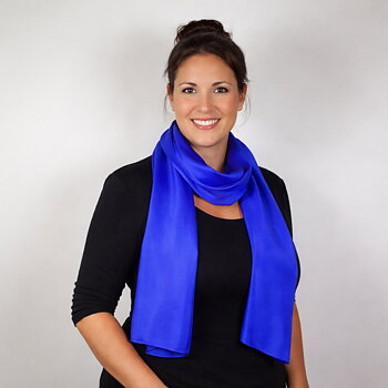 Kungsblå  Sidenscarf Isa