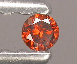 Diamante rojo natural de talla redonda muy raro de 1,8 mm