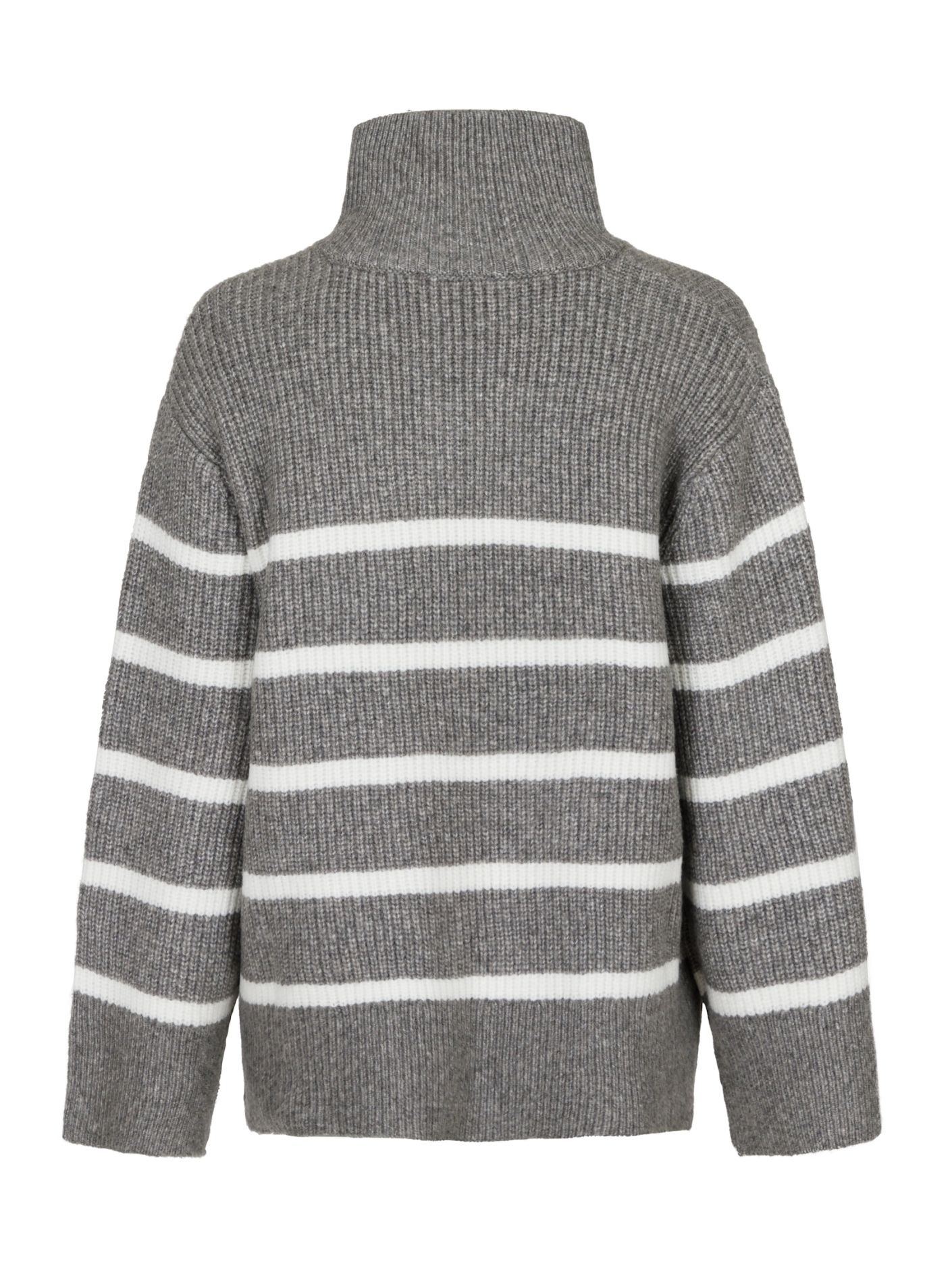 Neo Noir - Nevena Stripe Knit Blouse Grey - 6