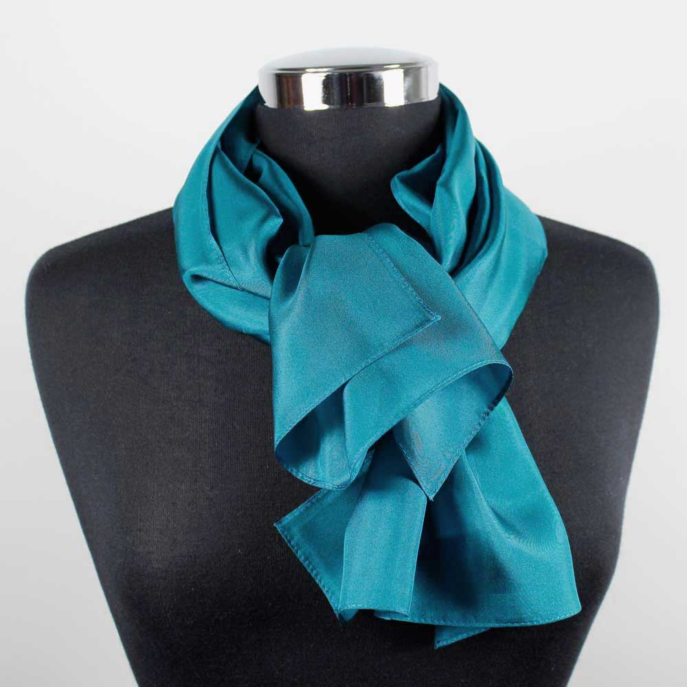 Petrolblå Sidenscarf Isa - 4