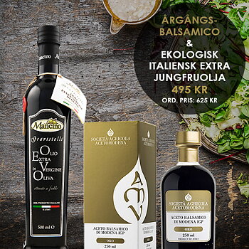 Due Grandi Sapori - årgångsbalsamico & ekologisk italiensk Extra Jungfruolja