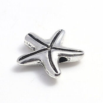 Spacer bead  Silver,  Seastar