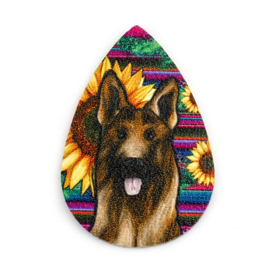 Charm,  PU Leather, drop Dog Shepeard