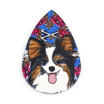 Berlock ,  PU läder, Droppe Hund  Papillon