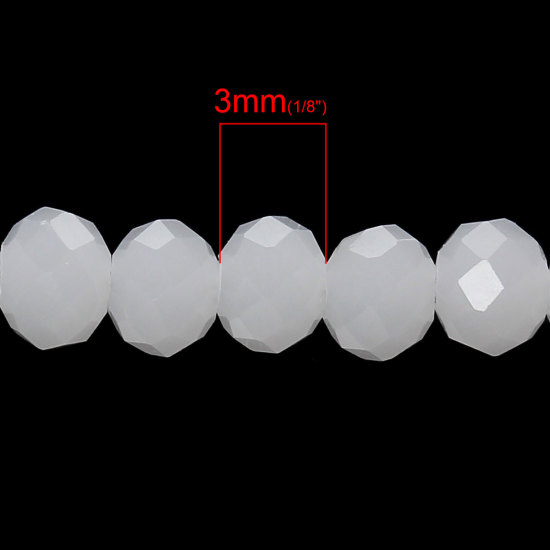 Facetterad , 4mm, Vit - 2
