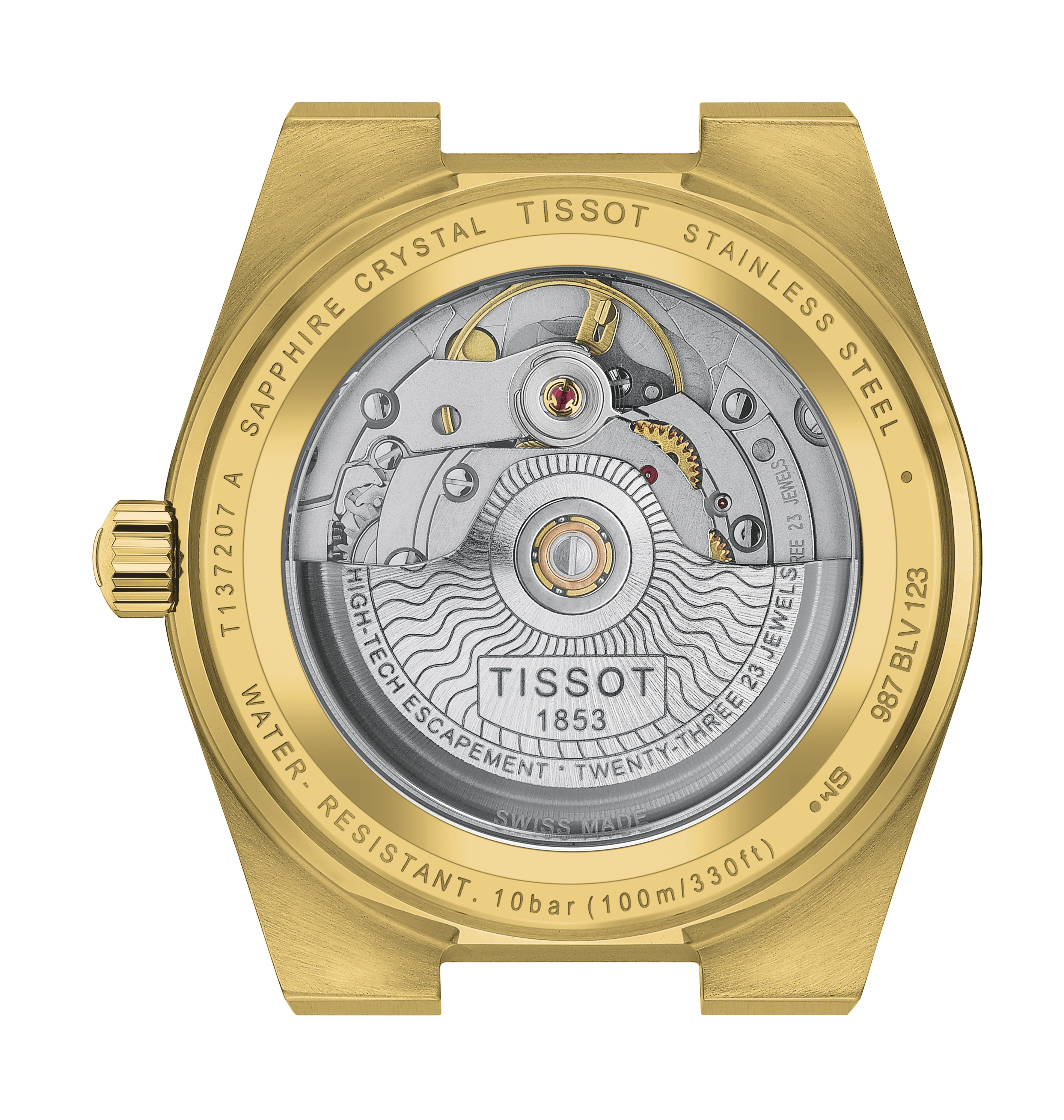 T137.207.33.021.00 Tissot PRX 35 Powermatic 80  guldpläterad pvd