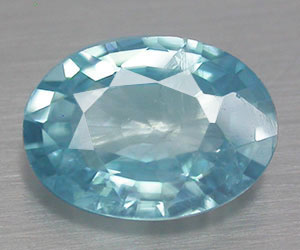 0.97 ct very beautiful oval natural blue zircon gemstone