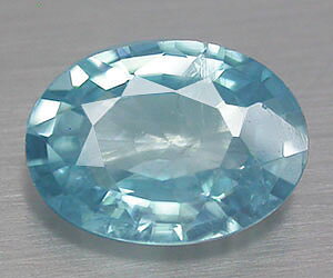 0.97 ct very beautiful oval natural blue zircon gemstone