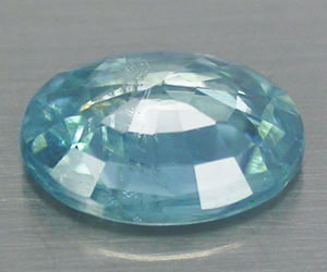 0.97 ct very beautiful oval natural blue zircon gemstone - 2
