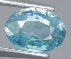 0.97 ct very beautiful oval natural blue zircon gemstone - 3