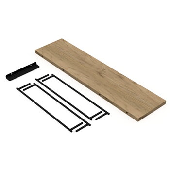 XO2 Vägghylla 1 Plan 80 cm Ek/Svart