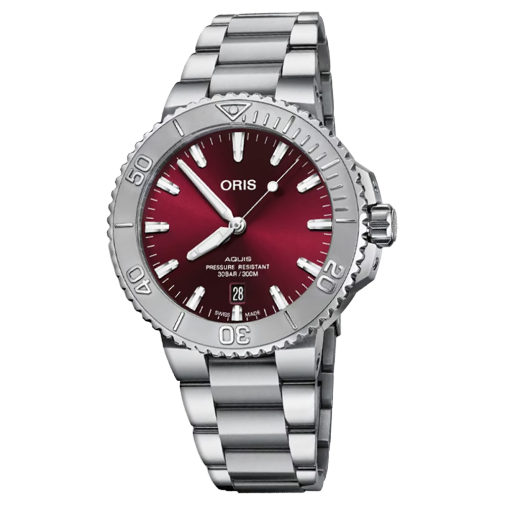 01 733 7766 4158-07 8 22 05PEB Oris Aquis Date Relief 41,5 röd