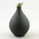 Carl-Harry Stålhane (Bahia 1950s) Black Vase with Green Top 14 cm (2)