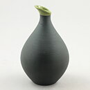 Carl-Harry Stålhane (Bahia 1950s) Black Vase with Green Top 14 cm (2)