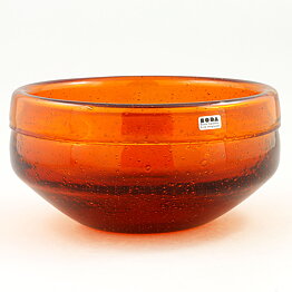 Erik Höglund (1950s) Brown Rounded Bowl with Folded Top 16 cm H680/165