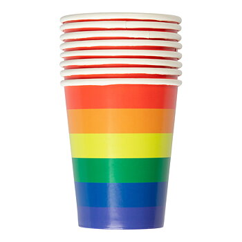PAPER CUP RAINBOW 8-P