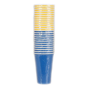 PARTY CUPS BLUE/YELLOW 24-P