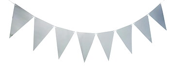 TRIANGLE FLAG BANNER SILVER 3.6 M