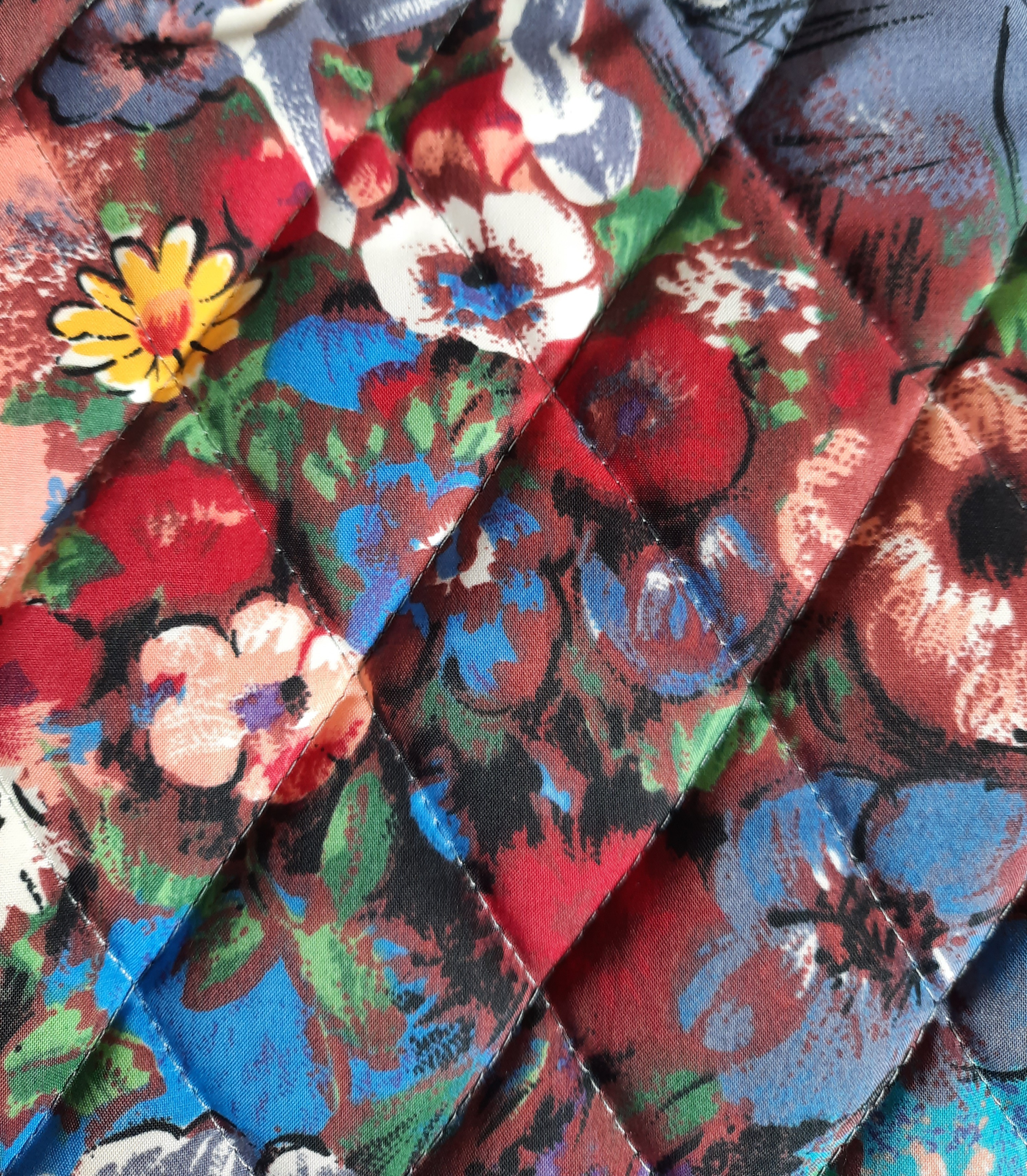 KENZO Jungle quiltad jacka med blommor och hästar storlek M Vintage - 7