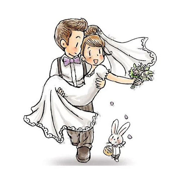 Clear Stamps - Bride and Groom