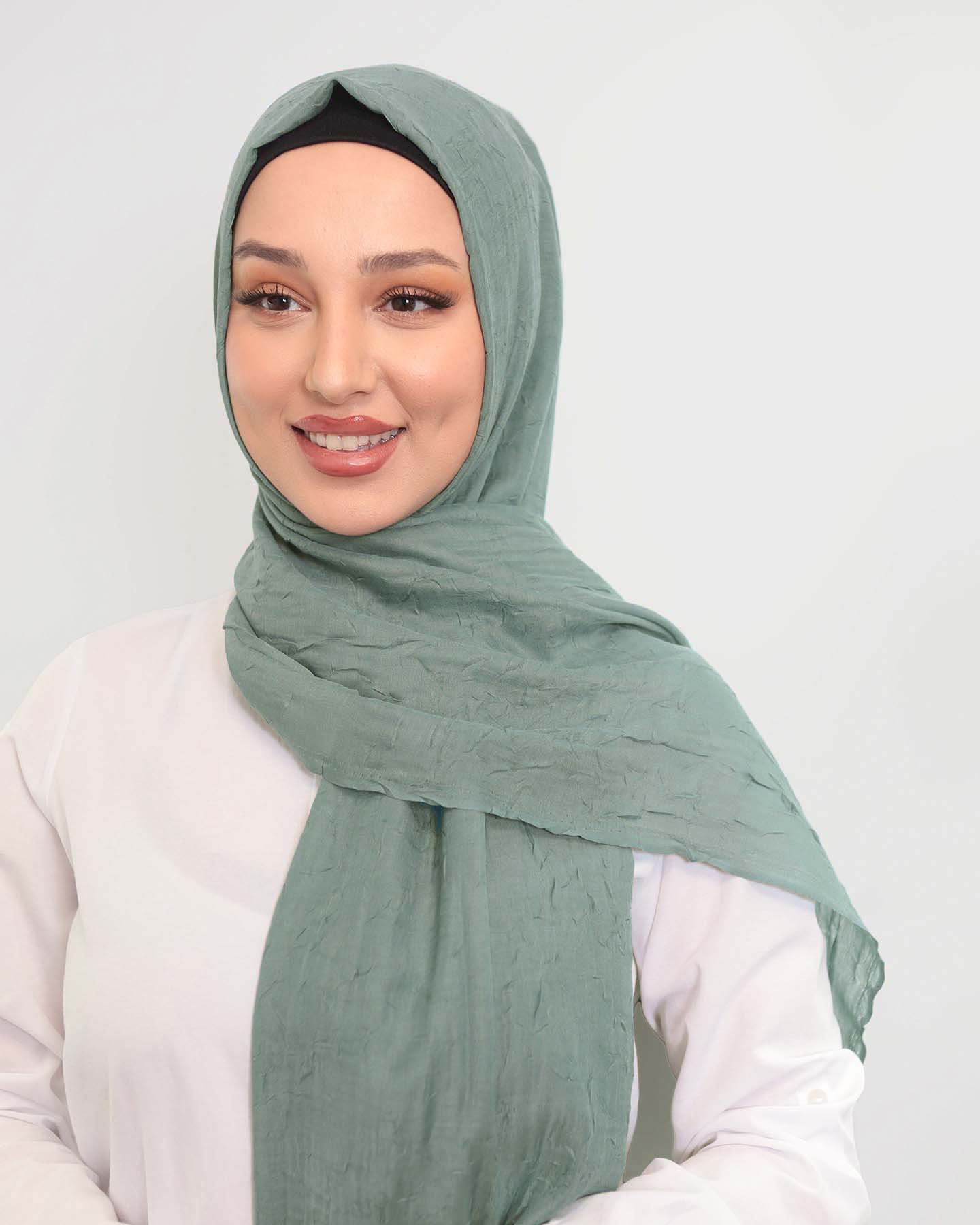 Hijab - Crinkle Woven - Pistachio Green