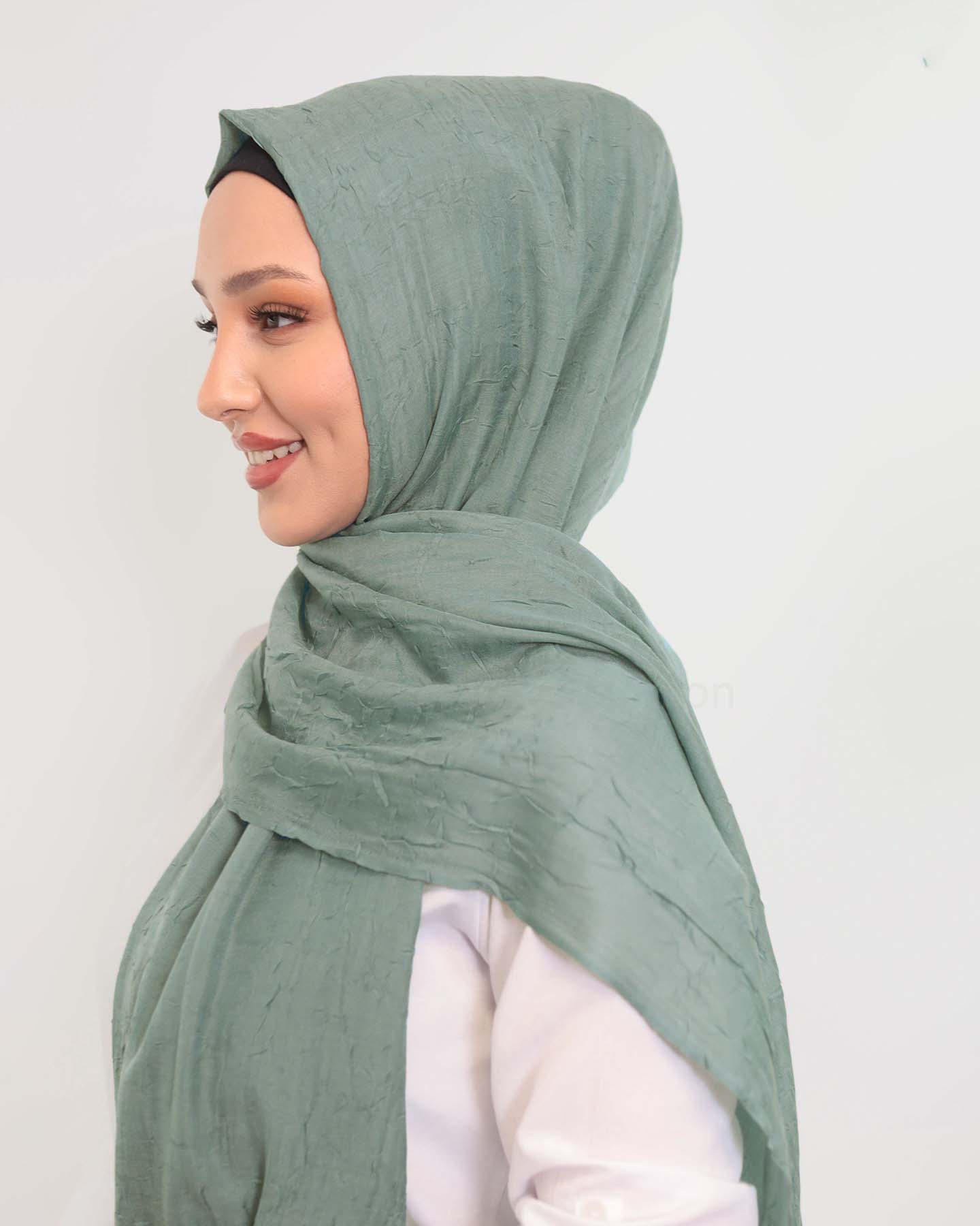 Hijab - Crinkle Woven - Pistachio Green - 2