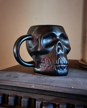 Mugg - Matte Black Skull