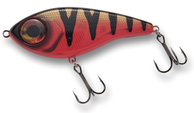 armada eyeswimmer 120mm 50g is a swimbait for large pike. incredibly easy to fish and can be fished shallow. red tiger