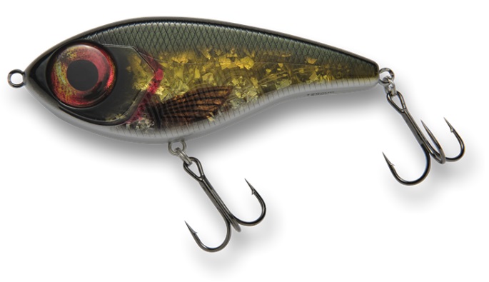 armada eyeswimmer 120mm 50g is a swimbait for large pike. incredibly easy to fish and can be fished shallow. green general